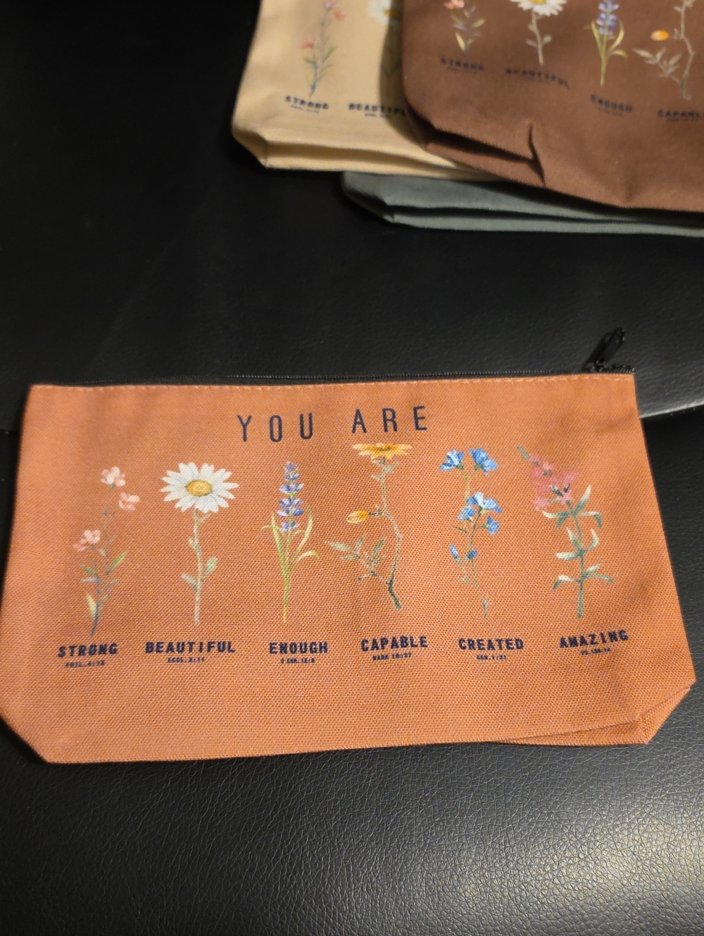 You Are Floral Canvas Cosmetic Pouch - Various 5 Piece Bundle - Picture 2 of 6